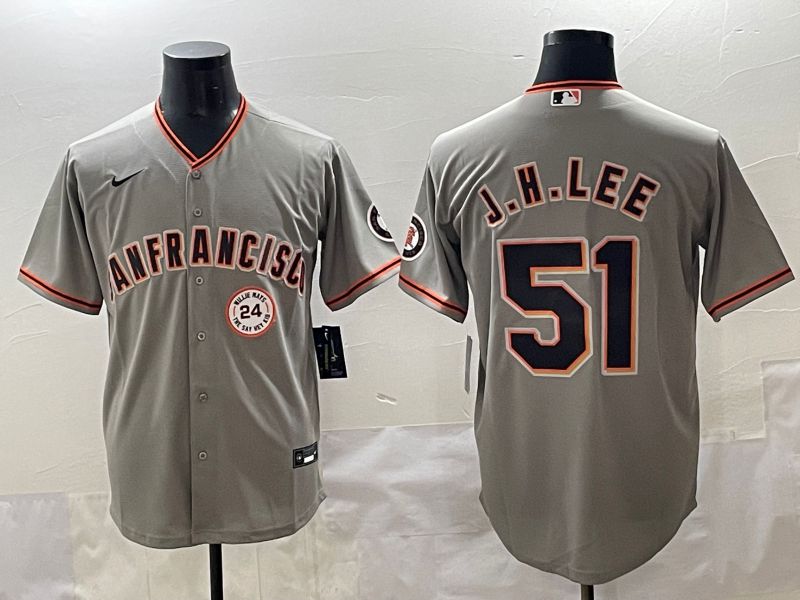 Men 2025 San Francisco Giants #51 J.H.Lee Grey Game Nike MLB Jersey style 14->san francisco giants->MLB Jersey